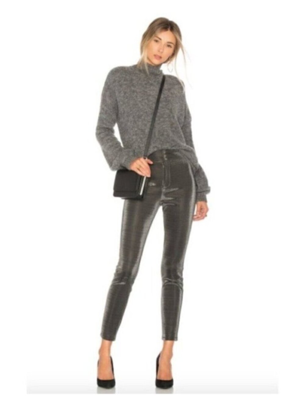 Lovers and Friends x REVOLVE Lights Out Legging in Gunmetal silver size XSmall